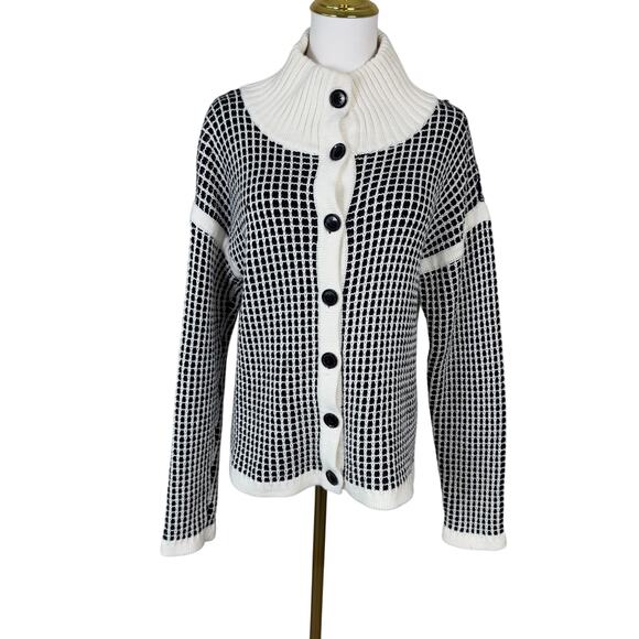 Banana Republic Sweaters - Banana Republic Check Knit Cardigan Sweater US Women's L